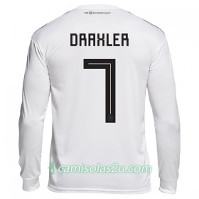 Camisolas de Futebol Alemanha Draxler 7 Equipamento Principal Copa do Mundo 2018 Manga Comprida
